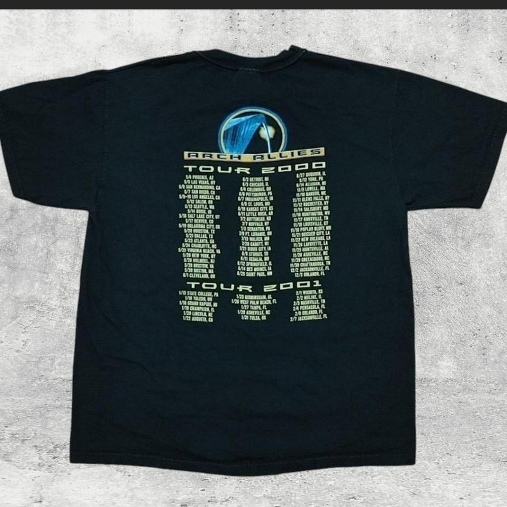 Vintage 2000 Styx REO Speedwagon Arch Allies Tour T-Shirt Stedman Large Y2K - Picture 2 of 5